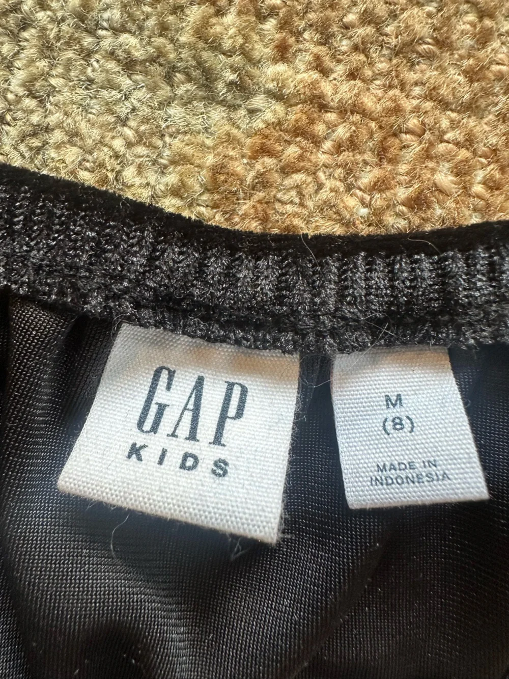 Kids GAP Black Velvet Long-Sleeve dress